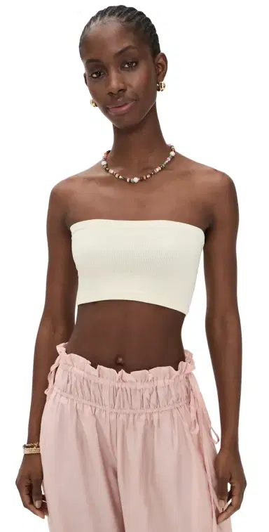 Free People Amelia Bandeau Bra Ivory M/L | Thumbnail 1