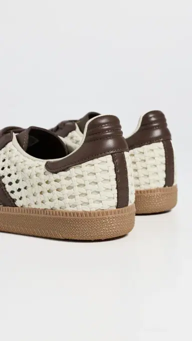 Adidas Samba OG Woven Sneakers Cream Wh/Earth Strata/Gold Met 7 | Thumbnail 4 Adidas Samba OG Woven Sneakers Cream Wh/Earth Strata/Gold Met 7 | Thumbnail 4