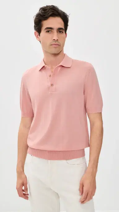 BOSS Nolano Knit Polo Rose Tan Pink L | Thumbnail 2