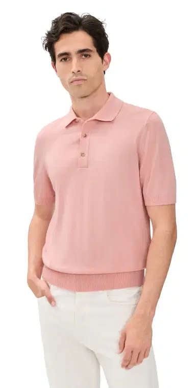 BOSS Nolano Knit Polo Rose Tan Pink L | Thumbnail 1