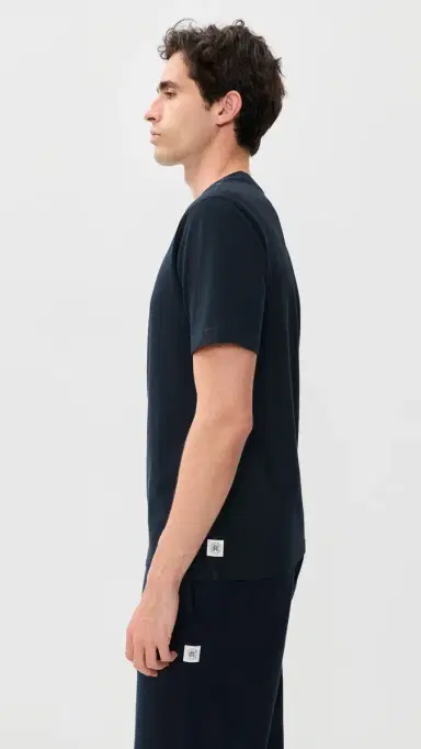 REIGNING CHAMP Midweight Jersey tandard T-Shirt Navy | Thumbnail 4