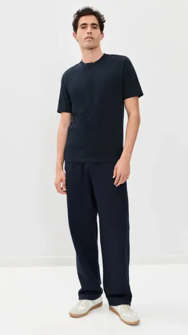 REIGNING CHAMP Midweight Jersey tandard T-Shirt Navy | Thumbnail 5
