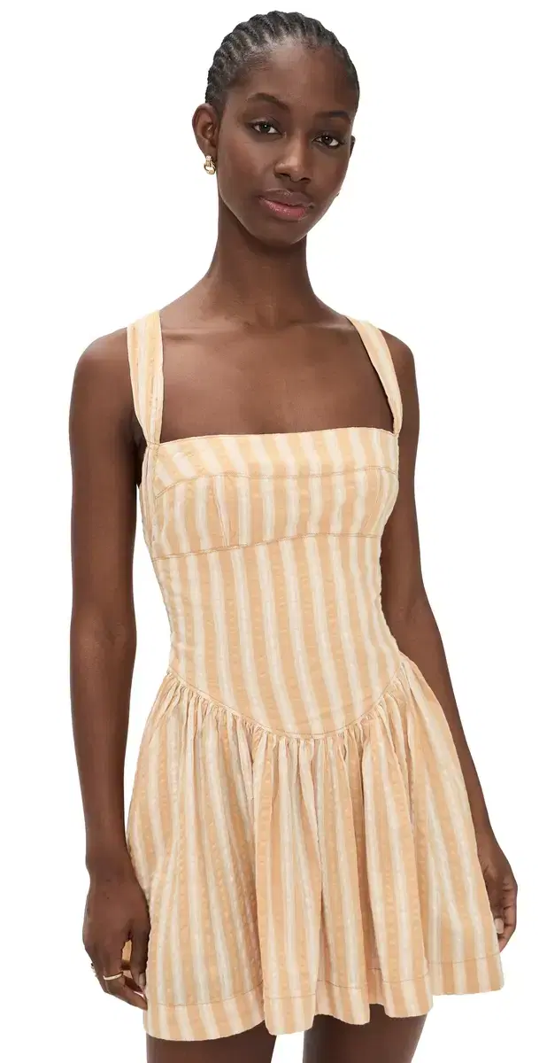 Free People Laurel ini Dress Neutral Combo