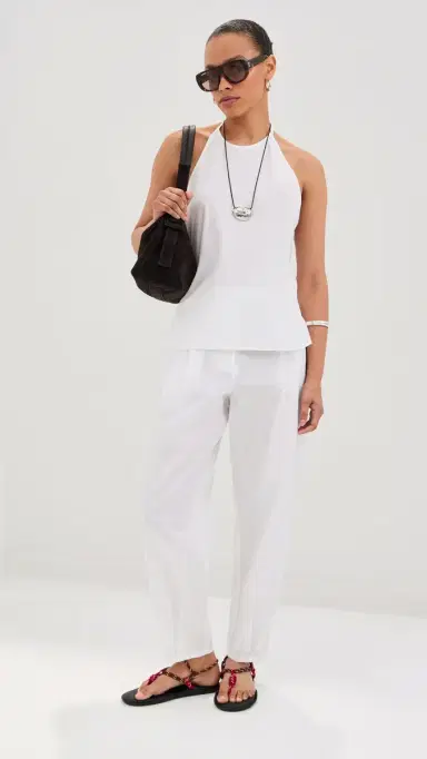 LE BOP Wilder Poplin Pants White | Thumbnail 6