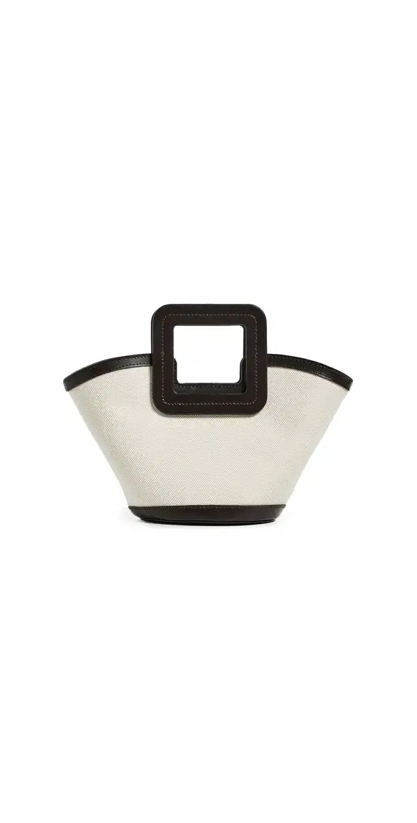 STAUD Shirley Mini Bucket Bag Natural/Espresso One Size