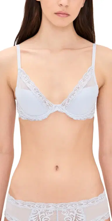 Natori Feathers Plunge T-Shirt Bra Frosted Sky | Thumbnail 1 Natori Feathers Plunge T-Shirt Bra Frosted Sky | Thumbnail 1