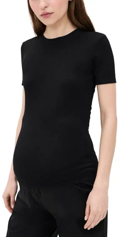 Hatch The Softsculpt Knit Tee Black | Thumbnail 1 Hatch The Softsculpt Knit Tee Black | Thumbnail 1