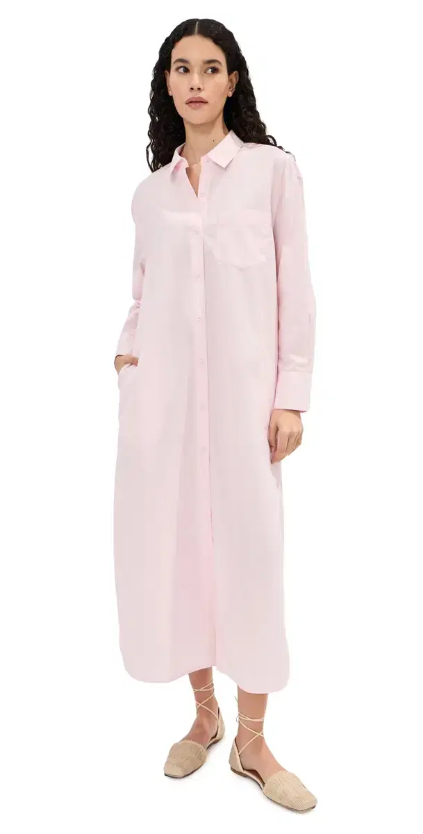 Elliot Poplin Dress Pale Pink