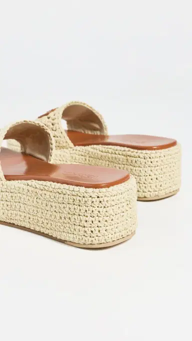 Versace Leather Raffia Espadrilles 2KJ8V-Natural/Ambrer/ G | Thumbnail 4 Versace Leather Raffia Espadrilles 2KJ8V-Natural/Ambrer/ G | Thumbnail 4