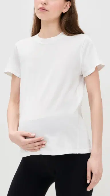 Hatch The Washed Cotton Crew Neck Tee White S | Thumbnail 2