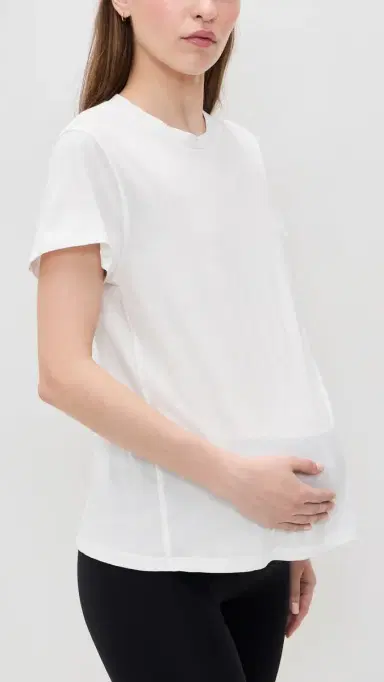 Hatch The Washed Cotton Crew Neck Tee White S | Thumbnail 4