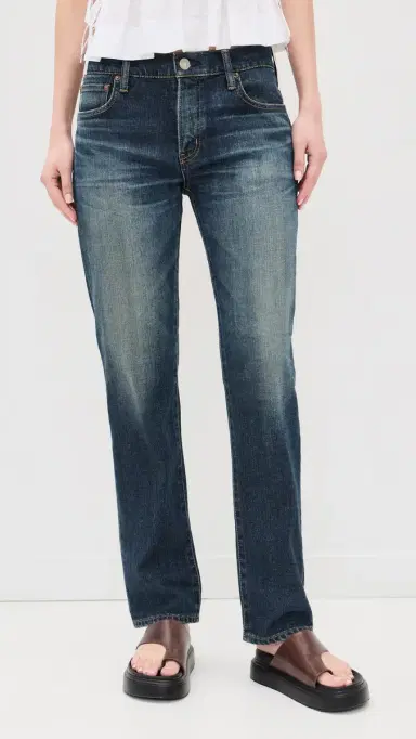 Moussy Vintage Slim Straight Jeans Dark Blue 24 | Thumbnail 2