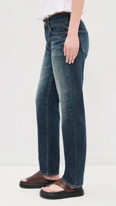 Moussy Vintage Slim Straight Jeans Dark Blue 24 | Thumbnail 4