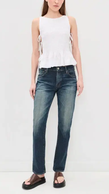 Moussy Vintage Slim Straight Jeans Dark Blue 24 | Thumbnail 5