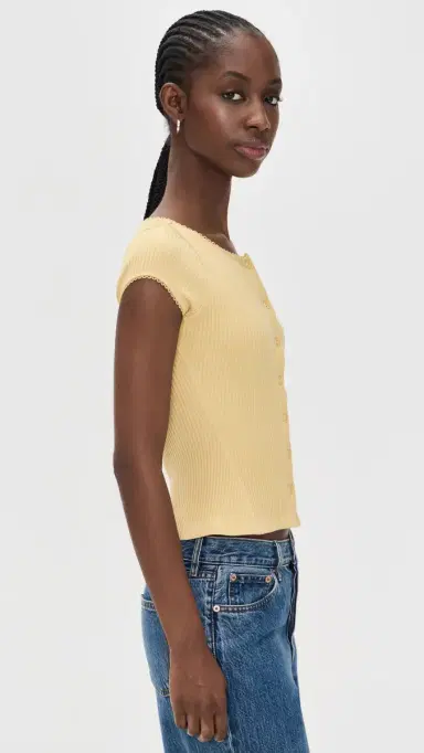 Free People Most Wanted Cardigan Yellow | Thumbnail 4 Free People Most Wanted Cardigan Yellow | Thumbnail 4