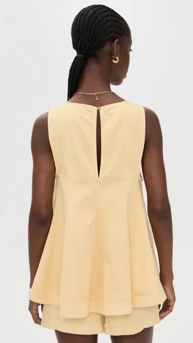 Free People Cassius Denim Matching Set Apricot Gelato S | Thumbnail 3