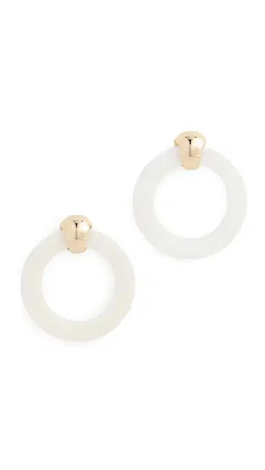 Ettika Mother of Pearl Open Ring Earrings | Thumbnail 5