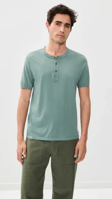 Save Khaki Short Sleeves upima Henley Tee Aspen | Thumbnail 2 Save Khaki Short Sleeves upima Henley Tee Aspen | Thumbnail 2