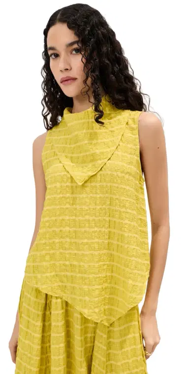 LE BOP Riley Checked Blouse Chartreuse | Thumbnail 1