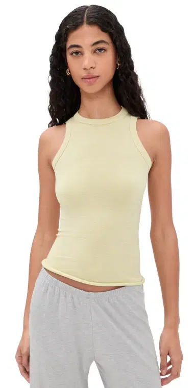 Free People So Soft Seamless Stripe Tank Butter Yellow Combo | Thumbnail 1 Free People So Soft Seamless Stripe Tank Butter Yellow Combo | Thumbnail 1
