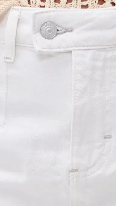 Free People Galivanting Denim Mini Skort Optic White 30 | Thumbnail 6
