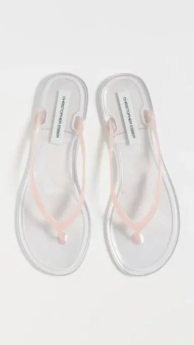 Christopher Esber Jo Jelly Flip Flops Clear/Powder | Thumbnail 5