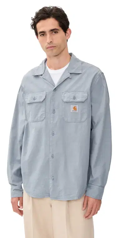Carhartt WIP Long Sleeve Kelsey Shirt Mirror | Thumbnail 1