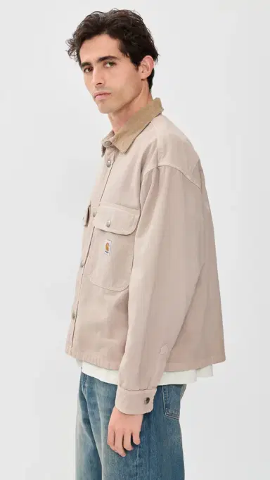 Carhartt WIP Prescott Shirt Jacket String/eather | Thumbnail 4