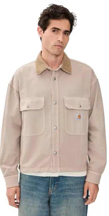 Carhartt WIP Prescott Shirt Jacket String/eather | Thumbnail 1