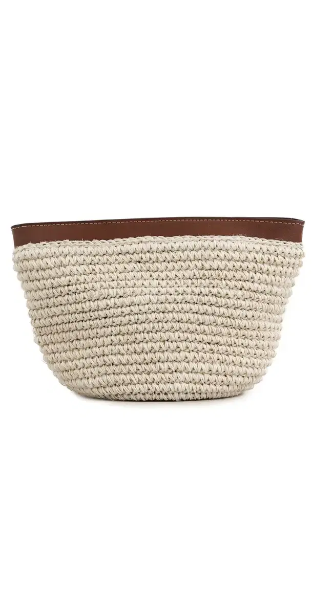 The Medium Zip Clutch Natural/Cognac One Size