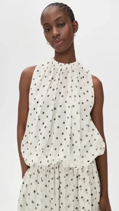 MSGM Polka Dot Top Black | Thumbnail 2 MSGM Polka Dot Top Black | Thumbnail 2