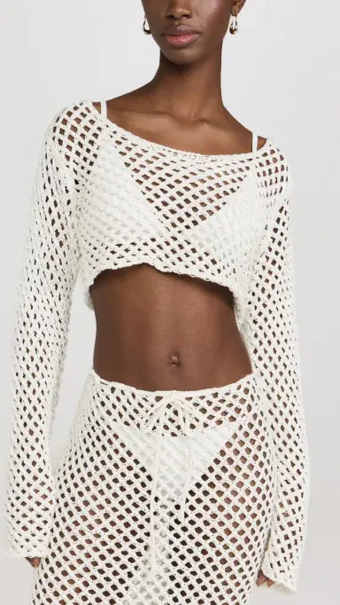 Bananhot Magen Knitted Shirt White | Thumbnail 2