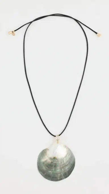 Ettika Statement Shell Cord Necklace Black One Size | Thumbnail 2 Ettika Statement Shell Cord Necklace Black One Size | Thumbnail 2