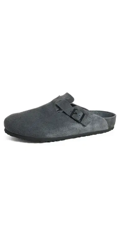 Birkenstock Boston Exquisite Sandals Charcoal | Thumbnail 1 Birkenstock Boston Exquisite Sandals Charcoal | Thumbnail 1