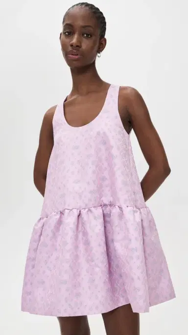 MSGM Jacquard Mini Dress Pink 44 | Thumbnail 2 MSGM Jacquard Mini Dress Pink 44 | Thumbnail 2