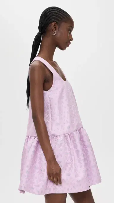 MSGM Jacquard Mini Dress Pink 44 | Thumbnail 4 MSGM Jacquard Mini Dress Pink 44 | Thumbnail 4