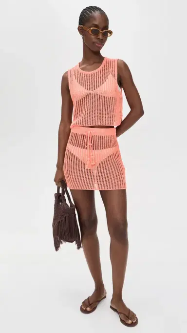 LSPACE ander Knit Cover Up Skirt Fresh queezed | Thumbnail 5