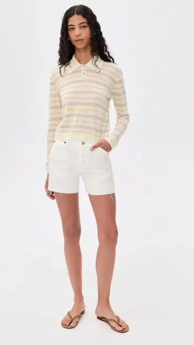 STILL HERE Cut Off Twill Shorts Milk 26 | Thumbnail 5 STILL HERE Cut Off Twill Shorts Milk 26 | Thumbnail 5