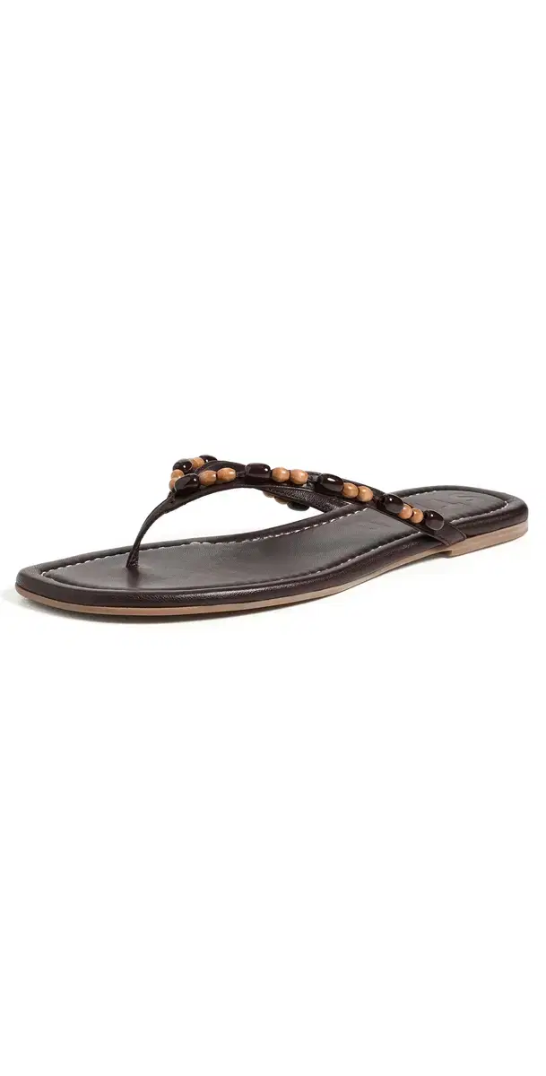STAUD Freja Sandals Wood Beads
