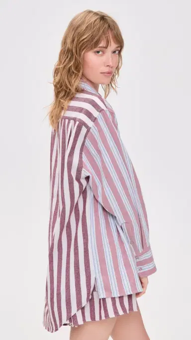 Coniglio Palm Beach Classic Button Down Claret Combo Stripe One Size | Thumbnail 4