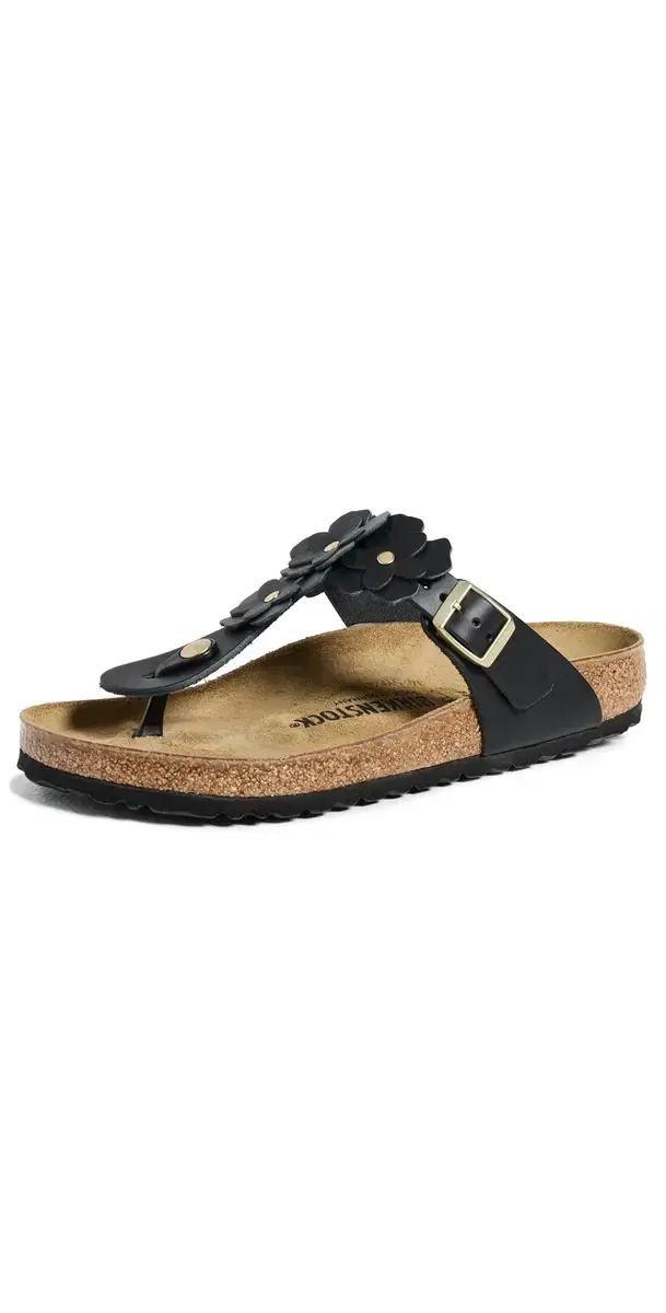 Birkenstock Gizeh Flowers Sandals Black