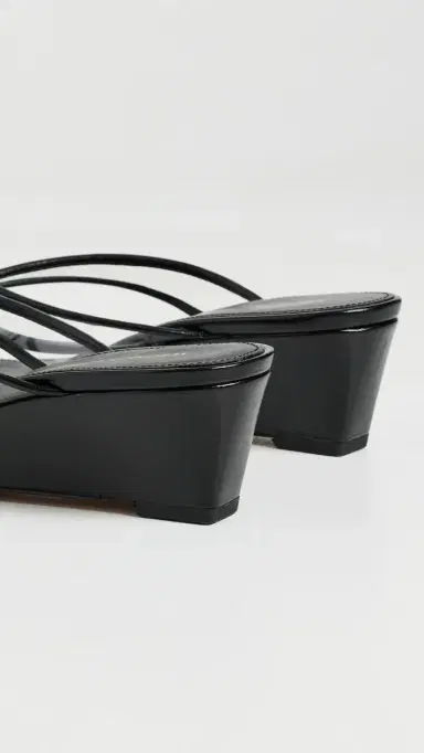 Veronica Beard Clea Jelly Wedge Sandals Clear/Black | Thumbnail 4