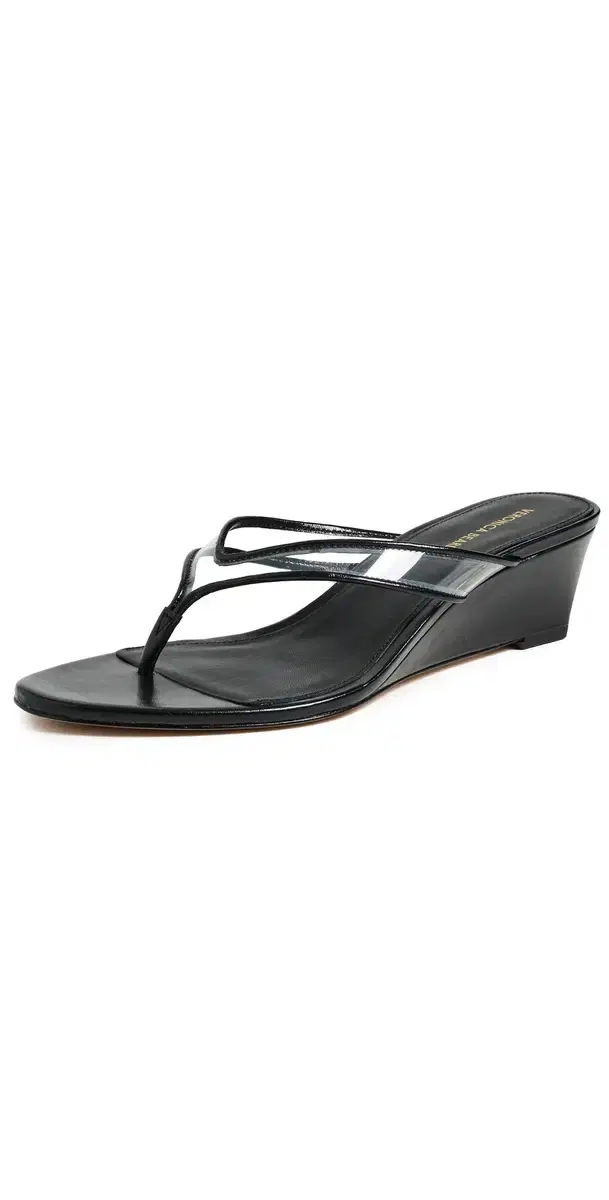 Veronica Beard Clea Jelly Wedge Sandals Clear/Black