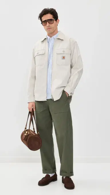 Carhartt WIP Mercer Shirt Jacket Mercer Stripe/Graphite/Wax L | Thumbnail 5 Carhartt WIP Mercer Shirt Jacket Mercer Stripe/Graphite/Wax L | Thumbnail 5