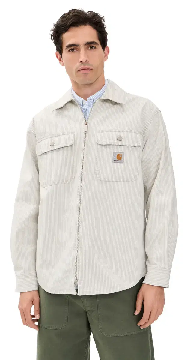 Carhartt WIP Mercer hirt Jacket Mercer tripe/Graphite/Wax