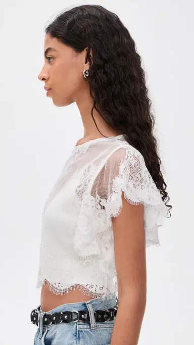 Free People Lunar Ash Lace Top Clean | Thumbnail 4 Free People Lunar Ash Lace Top Clean | Thumbnail 4