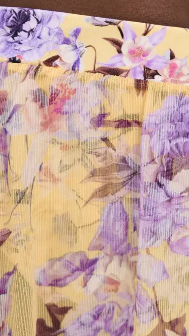 PatBO Peony Print Lycra Maxi Skirt Yellow | Thumbnail 6