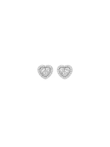 Wish Fine Jewelry 0.635ct Diamond 18K Gold Heart Stud Earrings | Thumbnail 1 Wish Fine Jewelry 0.635ct Diamond 18K Gold Heart Stud Earrings | Thumbnail 1