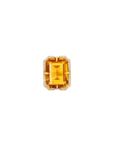 Wish Fine Jewelry 20.03ct Citrine Diamond 18K Cocktail Ring | Thumbnail 1