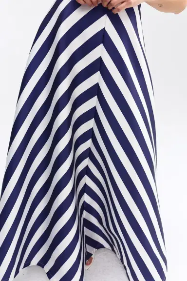 ASTON STUDIO Audrey Gown - Royal Stripe | Thumbnail 3
